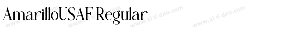 AmarilloUSAF Regular字体转换